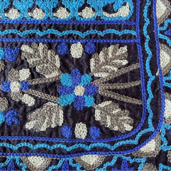 NORM THOMPSON sz Medium Heavy Embroidered Jacket Blazer 100% Raw Silk $138 NWT - Picture 14 of 16